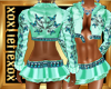 [L] Mint Butterfly Skirt