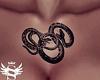 2♣ Snake Chest Tattoo