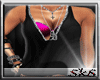 Nightlife Black Top-Pink