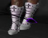 white pink cross boots