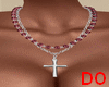 PEARL  NECKLACE+CROSS