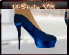Electric blue high heels