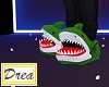 Green Shark Slippers