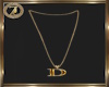 gold D necklace