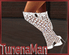 knitted white boots