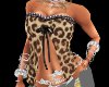 Leopard Brown Gauze Top