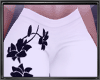White Leggin Black Rose