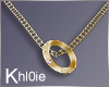 K love gold ring neck