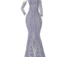 Lavender Brocade Gown