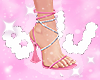 diva heels pink glitter