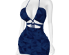 G-Dark Blue Print Dress