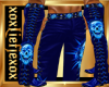 [L[ BLUE Skull Pants M