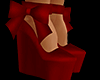 Red Bow Wedge Heels