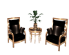 chairs gold and brown