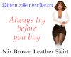 Nix Brown Leather Skirt