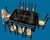 Ornate Blk n Gold Dining