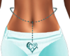 ice blue  belly chain