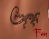 FUN Geko belly tattoo