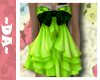 ~DA~Lime Frill Bow Dress