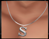 Silver S Necklace M/F