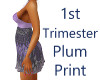 1st Trimester Plum Print