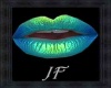 Lips Bleu Green Glitters