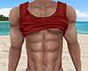 Red Rolled Tank Top 6 M