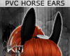 +KM+ PVC Horse Ears Blk