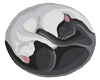 Yin Yang Cat Rug ~spins