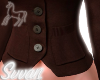 brown button cardi