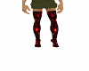 daisy red sparkle socks