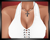 LS~Lace Up Top white