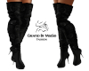 Thigh Black Rose Boots