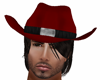 red cowboy hat and hair