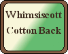 Whimsiscott Cotton Back