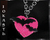 IO-Heart Bat Necklace