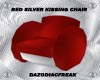 Red Silver Kissing Chair