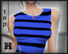 !H! Hot Blue Stipped Top