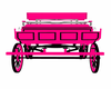 pink wedding carriage