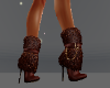 mahogany fur boots