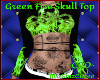 *ZD* Green Fire Skull Top
