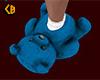 Blue Teddy Slippers (F)