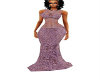 XXL Purple and Lace Gown