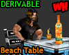 Beach Table with Juice