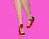 [JA] red canvas shoes