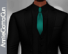 Black Suit ~ Teal Tie