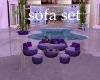 lavendar round sofa set