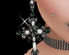 Emerald Cross Earring