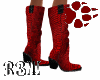 (L) Red Snake Skin Boots