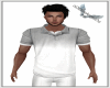 Gray White Polo Shirt